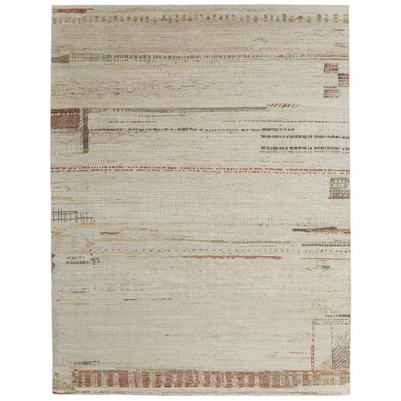 Image 1 Kasbah Modern Abstract Hand Knotted Tan Area Rug 69G2F