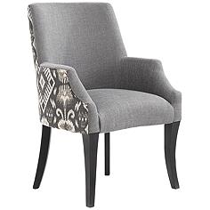 Kasen Printed Gray Fabric Modern Dining Chair