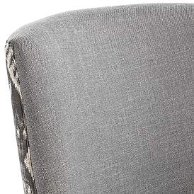 Image4 of Kasen Printed Gray Fabric Modern Dining Chair more views
