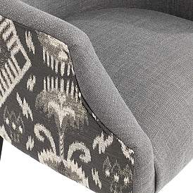 Image5 of Kasen Printed Gray Fabric Modern Dining Chair more views