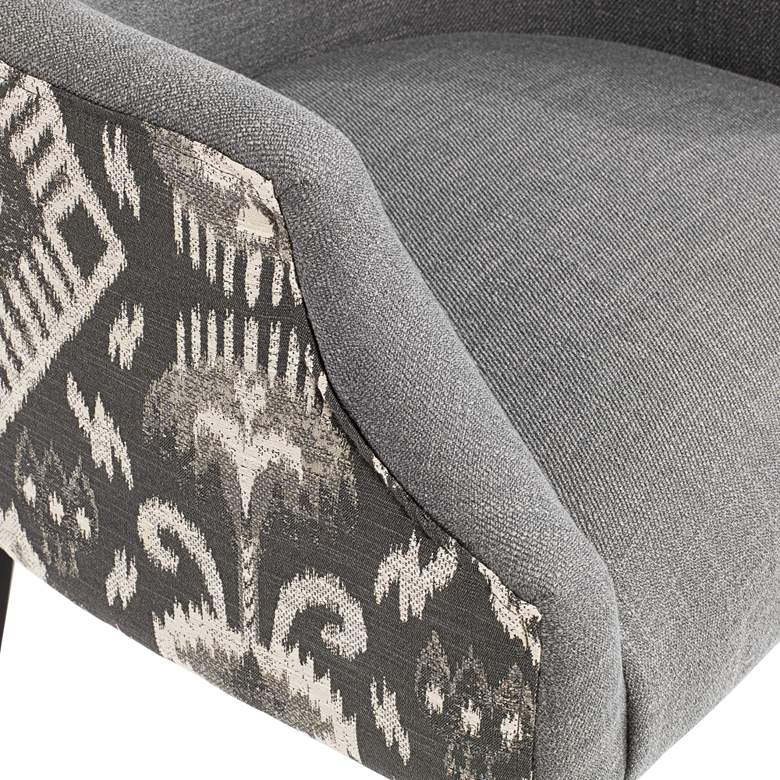 Image 5 Kasen Printed Gray Fabric Modern Dining Chair more views