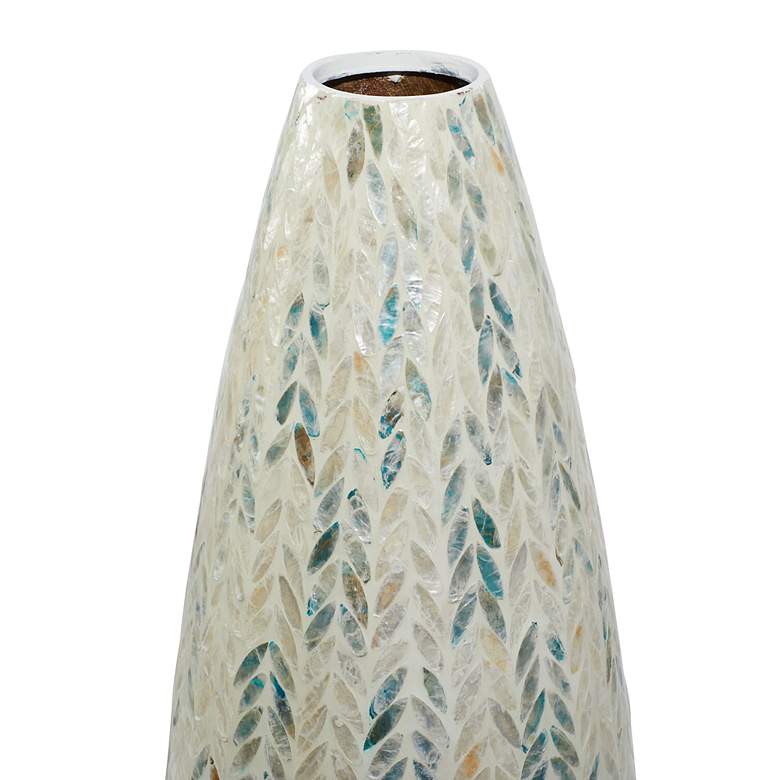 Image 3 Kasey White Gray Mother of Pearl 33 1/4"H Decorative Vase more views