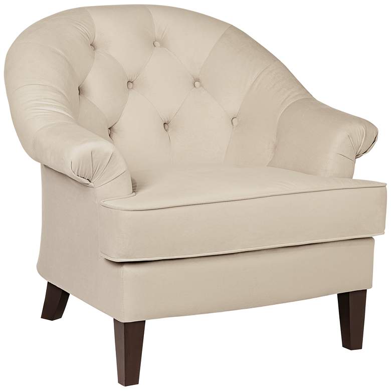 Image 1 Kash Cream Fabric Upholstered Armchair