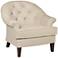 Kash Cream Fabric Upholstered Armchair