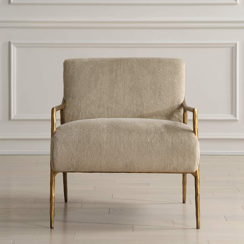 Image 4 Kashmir Soft Fawn Accent Chair more views