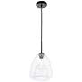 2_Kason 1 Lt Black And Clear Glass Pendant