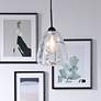 1_Kason 1 Lt Black And Clear Glass Pendant