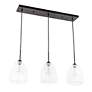6_Kason 3 Lt Black And Clear Glass Pendant more views