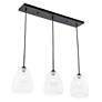 7_Kason 3 Lt Black And Clear Glass Pendant more views