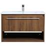 2_Kasper 30" Wide Walnut Brown Single Sink Bathroom Vanity