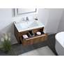 4_Kasper 30" Wide Walnut Brown Single Sink Bathroom Vanity more views