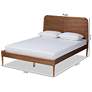 Kassidy Walnut Brown Wood Full Size Platform Bed in scene