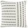 Kassie Embroidered Striped 20" Square Decorative Pillow