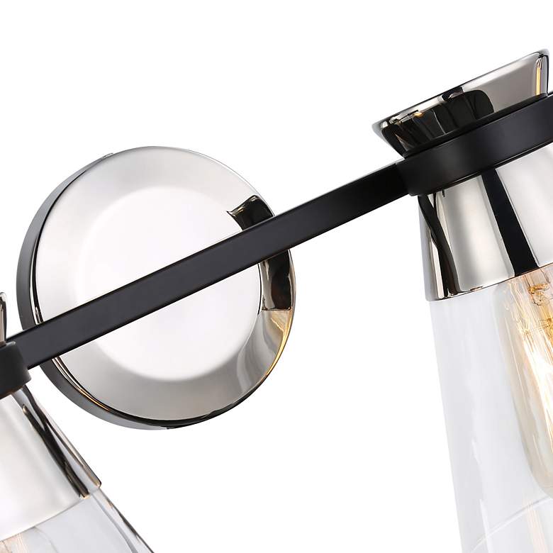 Image 6 Katana 36" Wide Black and Nickel 4-Light Vanity Bath Light more views