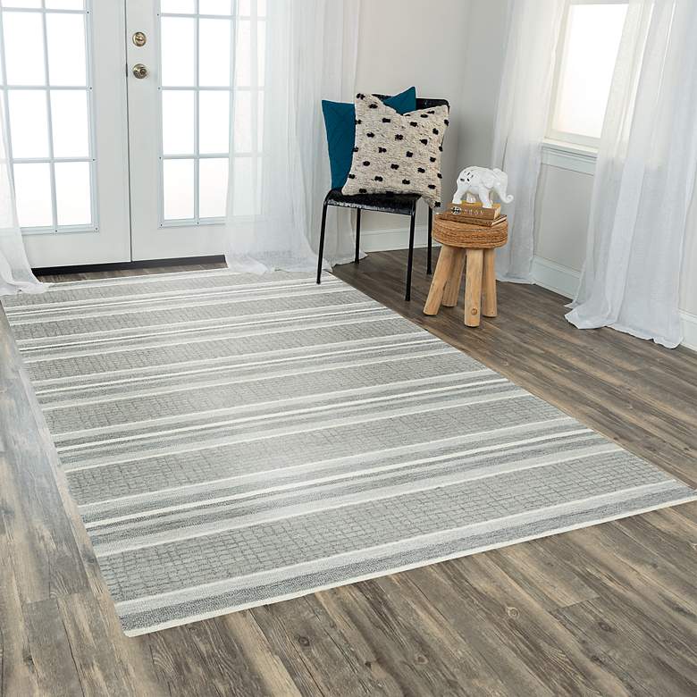 Image 1 Katana KNA895 5&#39;x7&#39;6 inch Gray Rectangular Area Rug