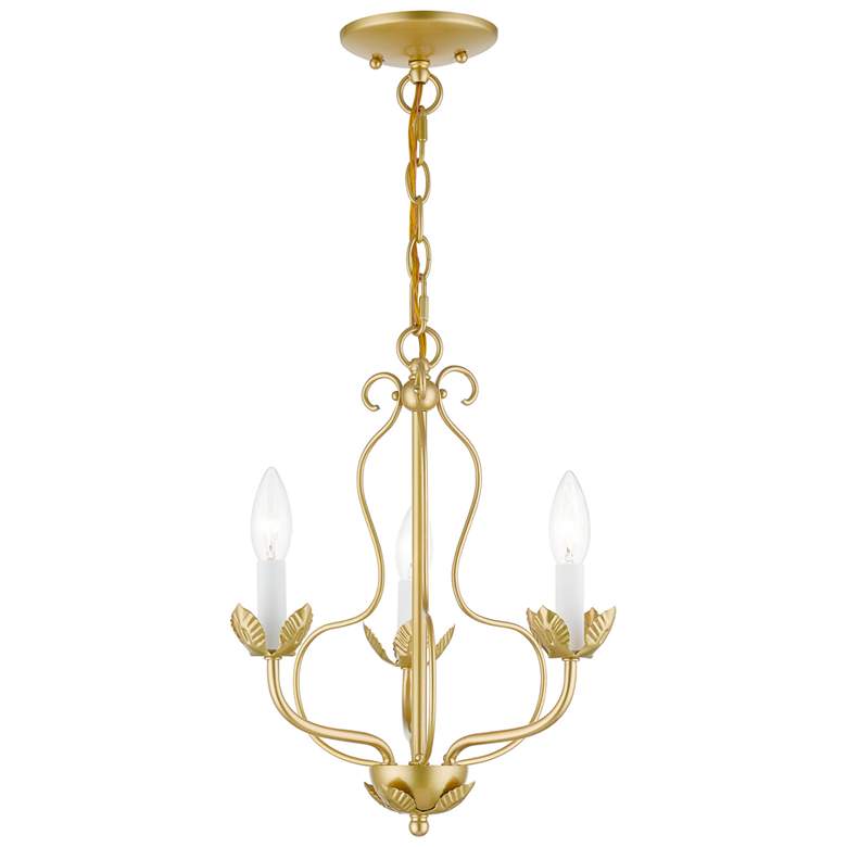 Image 1 Katarina 13" Wide Soft Gold 3-Light Chandelier
