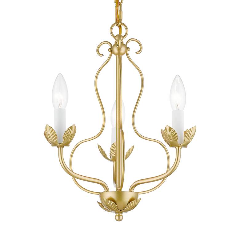 Image 3 Katarina 13" Wide Soft Gold 3-Light Chandelier more views