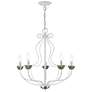 2_Katarina 23" Wide Antique White 5-Light Chandelier