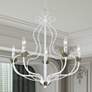 1_Katarina 23" Wide Antique White 5-Light Chandelier