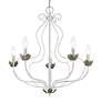 3_Katarina 23" Wide Antique White 5-Light Chandelier more views