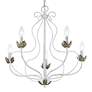 4_Katarina 23" Wide Antique White 5-Light Chandelier more views