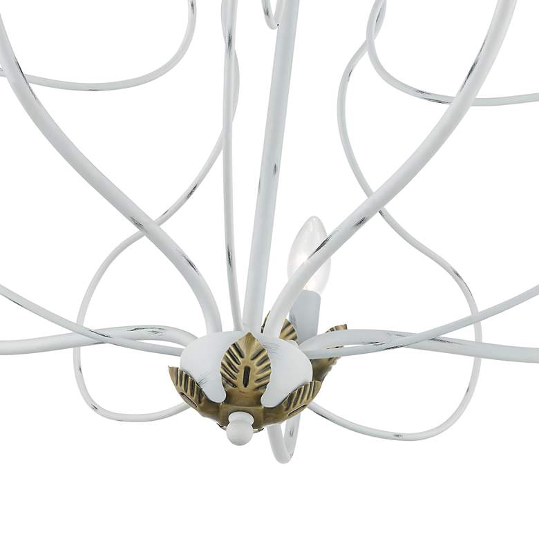 Image 5 Katarina 23" Wide Antique White 5-Light Chandelier more views