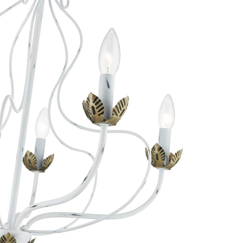 Image 6 Katarina 23" Wide Antique White 5-Light Chandelier more views