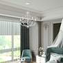 Katarina 23" Wide Antique White 5-Light Chandelier