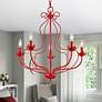 Thumbnail2 of Katarina 23" Wide Shiny Red 5-Light Chandelier