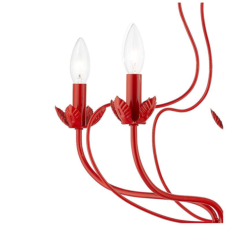 Image 3 Katarina 23" Wide Shiny Red 5-Light Chandelier more views