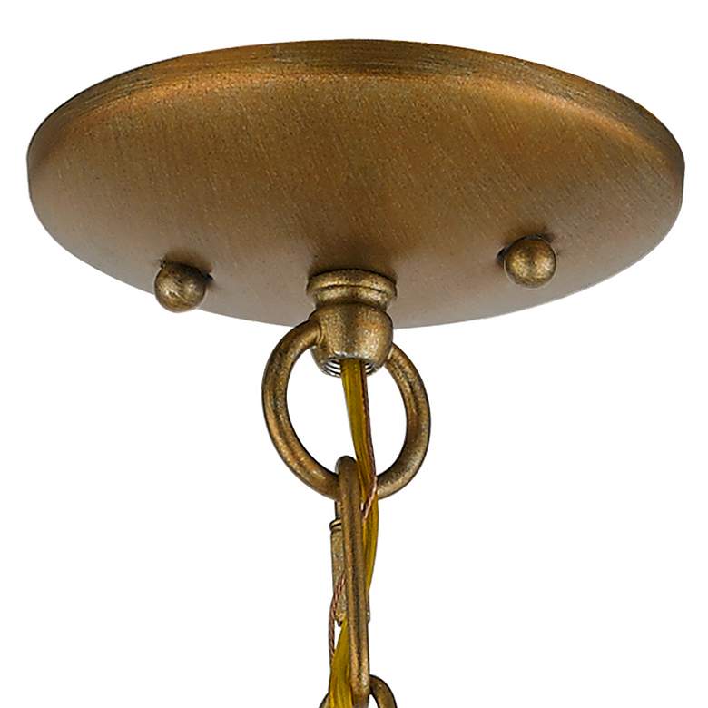 Image 5 Katarina 23"W Antique Gold Leaf 5-Light Floral Chandelier more views