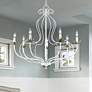 2_Katarina 28" Wide Antique White 7-Light Chandelier