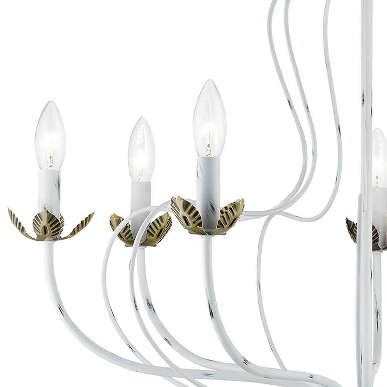 Image 4 Katarina 28" Wide Antique White 7-Light Chandelier more views
