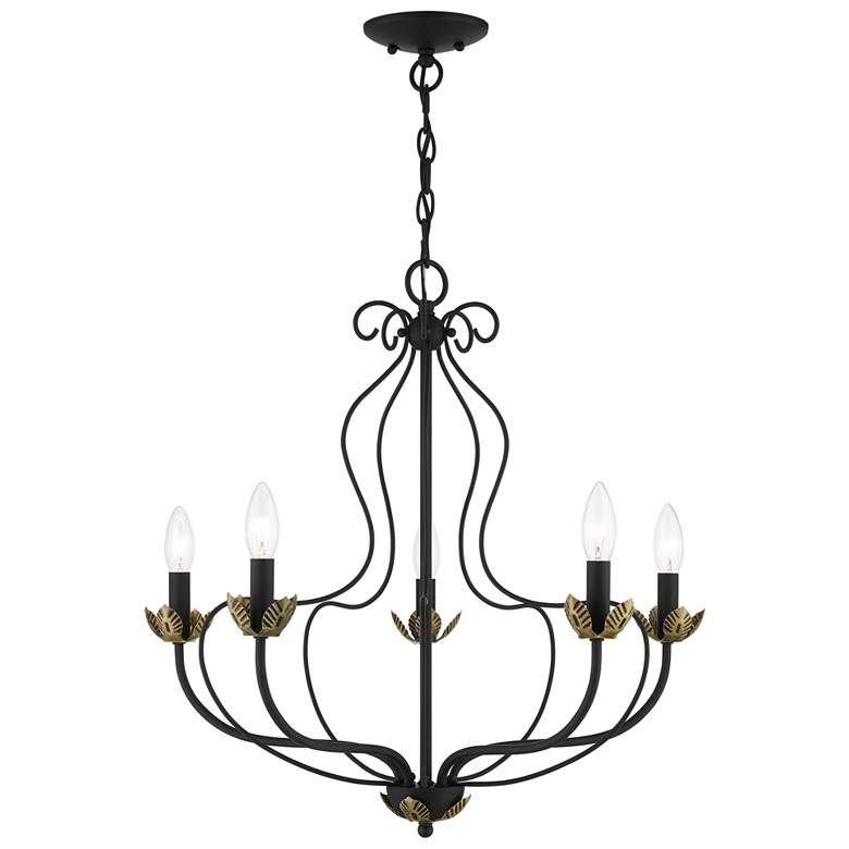 Image 1 Katarina 5 Light Black Chandelier