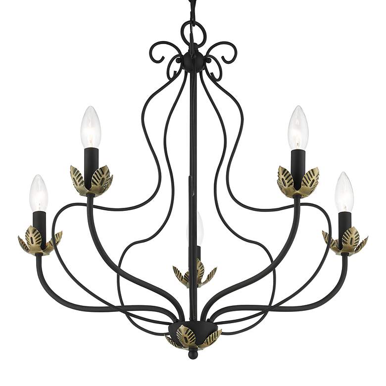 Image 4 Katarina 5 Light Black Chandelier more views