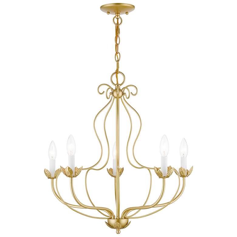 Image 2 Katarina 5 Light Soft Gold Chandelier