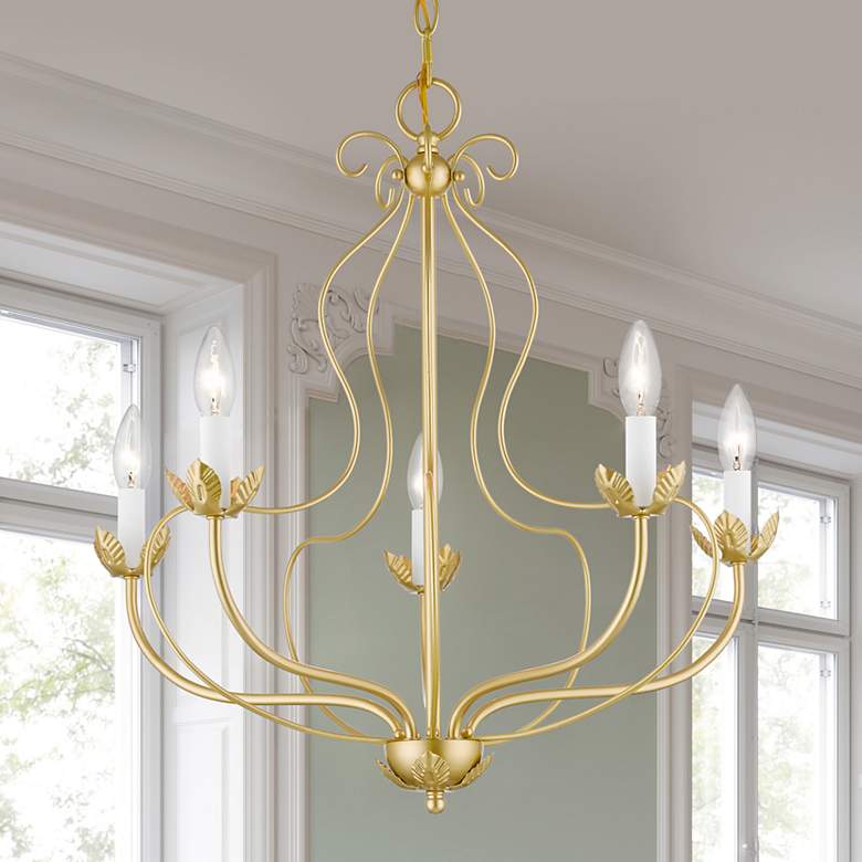 Image 1 Katarina 5 Light Soft Gold Chandelier