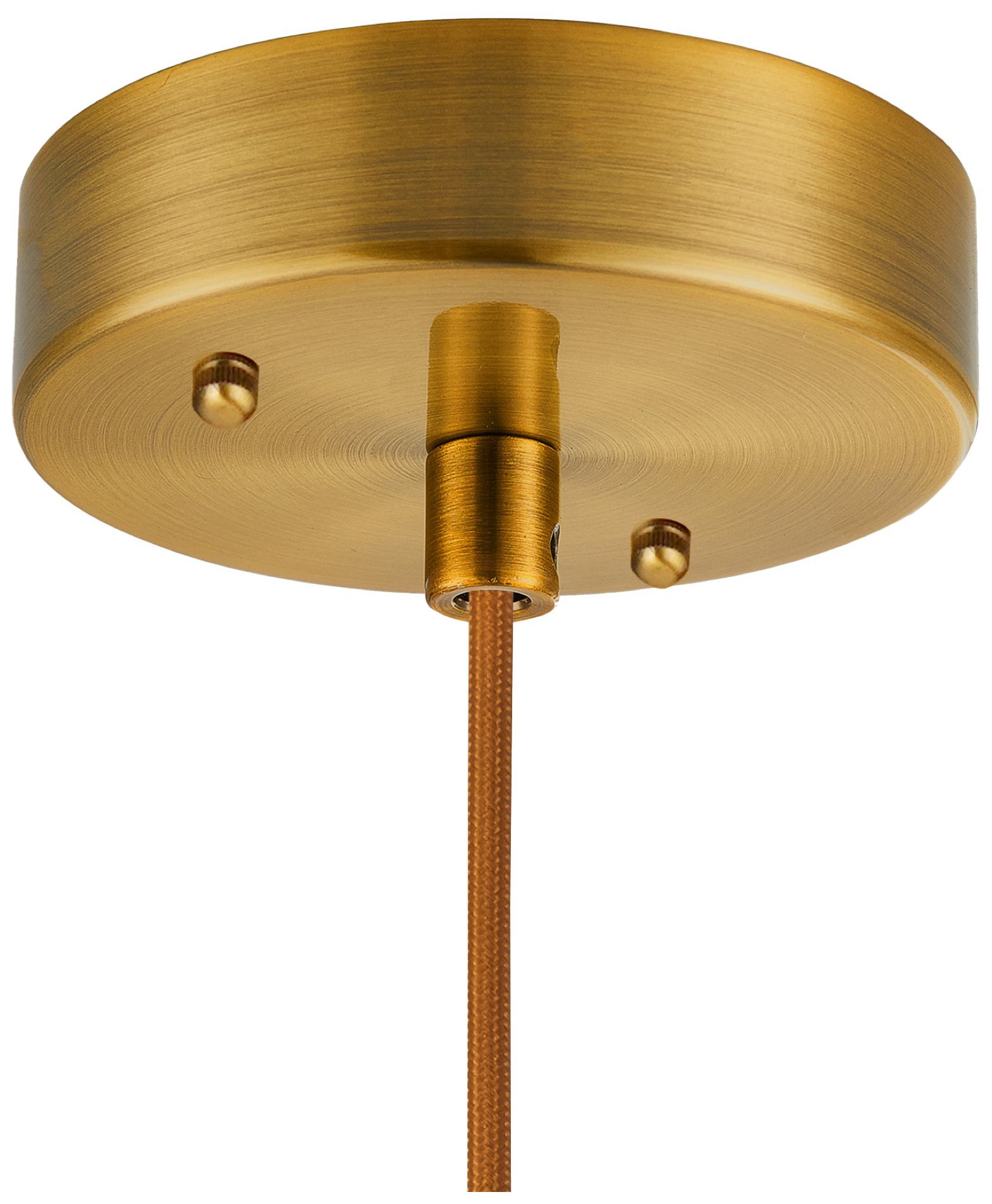 Image 5 Kate 10" Wide Brushed Brass, White Pendant more views