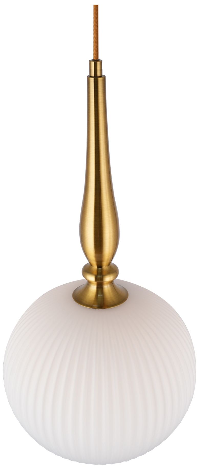 Image 2 Kate 13.5" Wide Brushed Brass, White Pendant more views