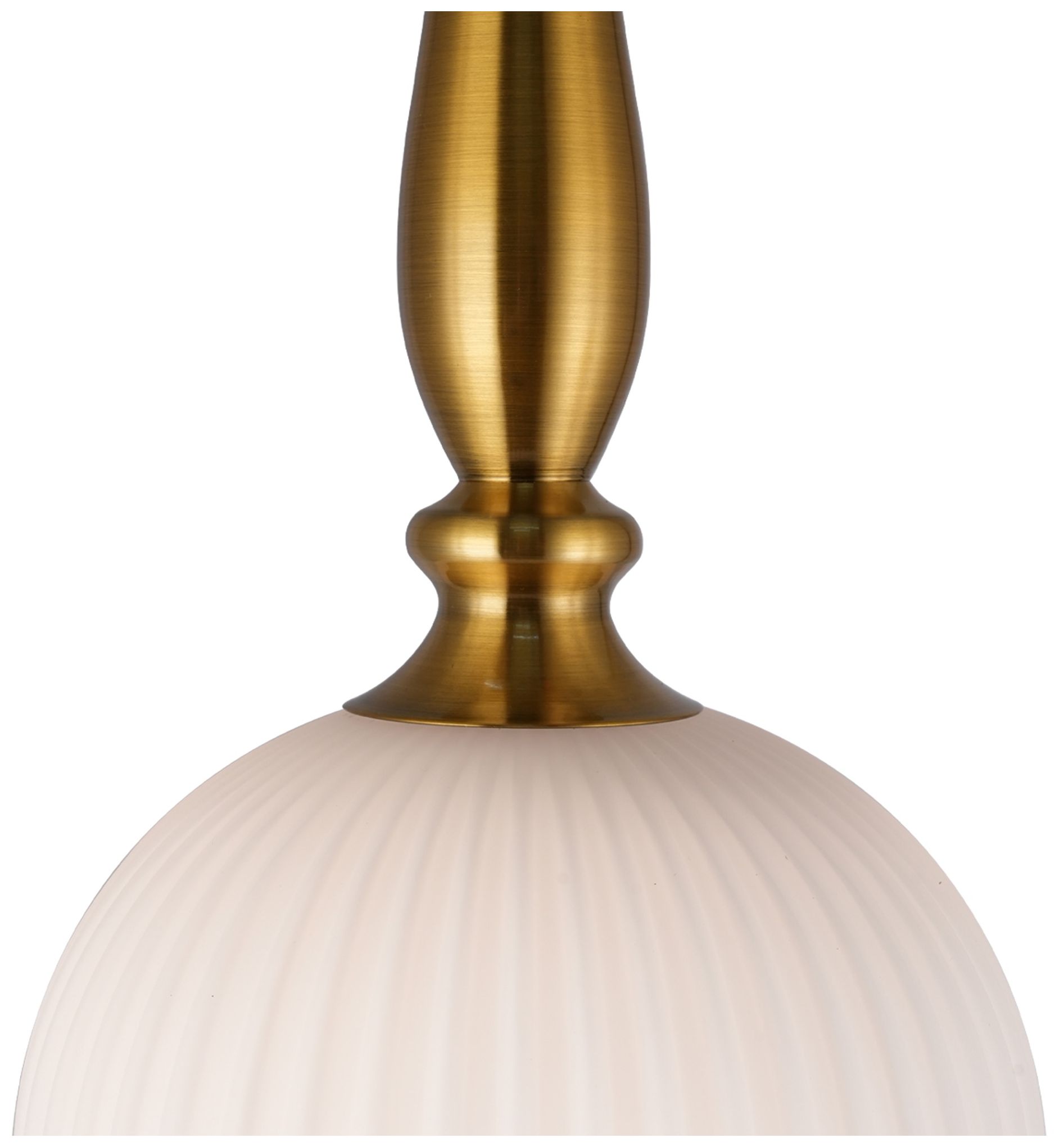 Image 3 Kate 13.5" Wide Brushed Brass, White Pendant more views