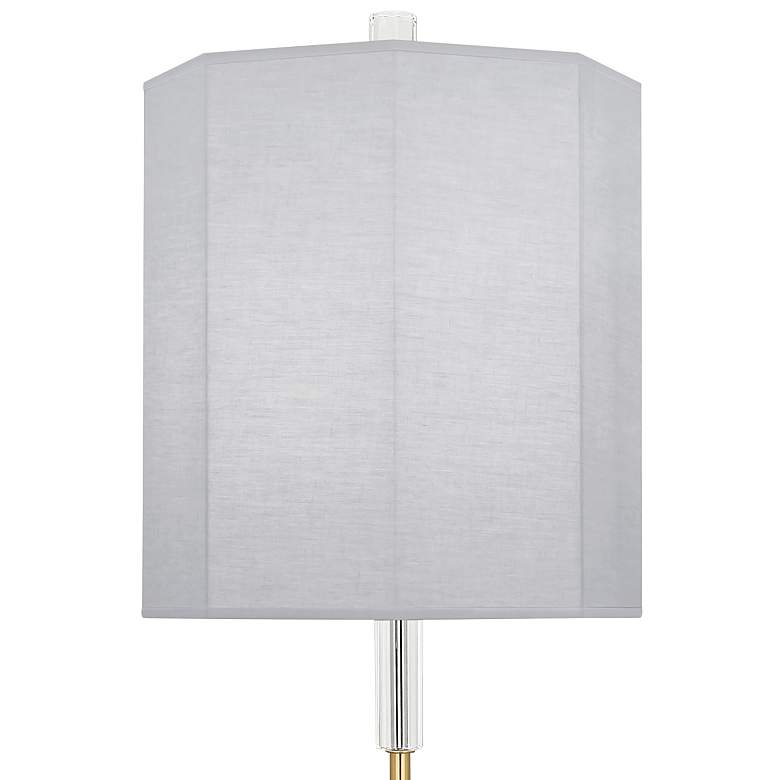 Image 2 Kate Brass Metal Buffet Table Lamp with Pearl Gray Shade more views