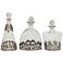 Kate Glass 3-Piece Decorative Bottles with Stoppers Set