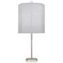Kate Polished Nickel Buffet Table Lamp w/ Pearl Gray Shade