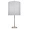 Kate Polished Nickel Buffet Table Lamp w/ Pearl Gray Shade