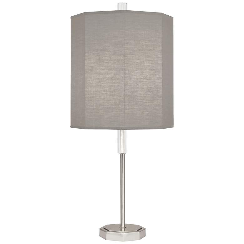 Image 1 Kate Polished Nickel Buffet Table Lamp w/ Smoke Gray Shade