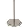 Kate Polished Nickel Metal Floor Lamp with Ascot White Shade