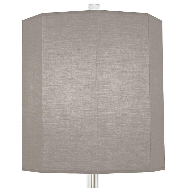 Image 2 Kate Polished Nickel Metal Floor Lamp with Smoke Gray Shade more views