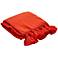 Kate Spade New York Seaport Red Tassel Throw Blanket
