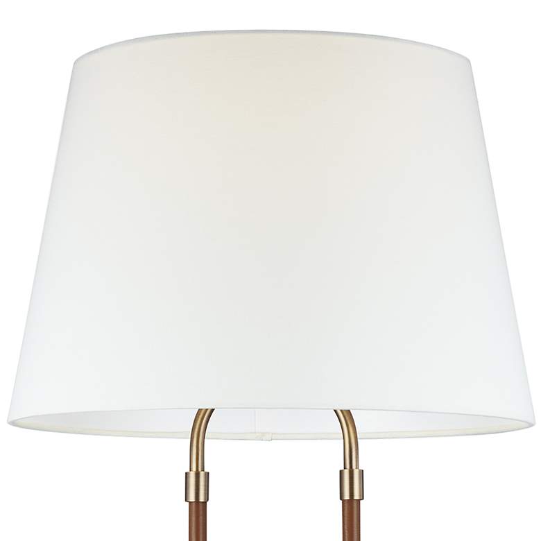 Image 3 Kate Time-Worn Brass and Saddle Leather LED Table Lamp by Ralph Lauren more views
