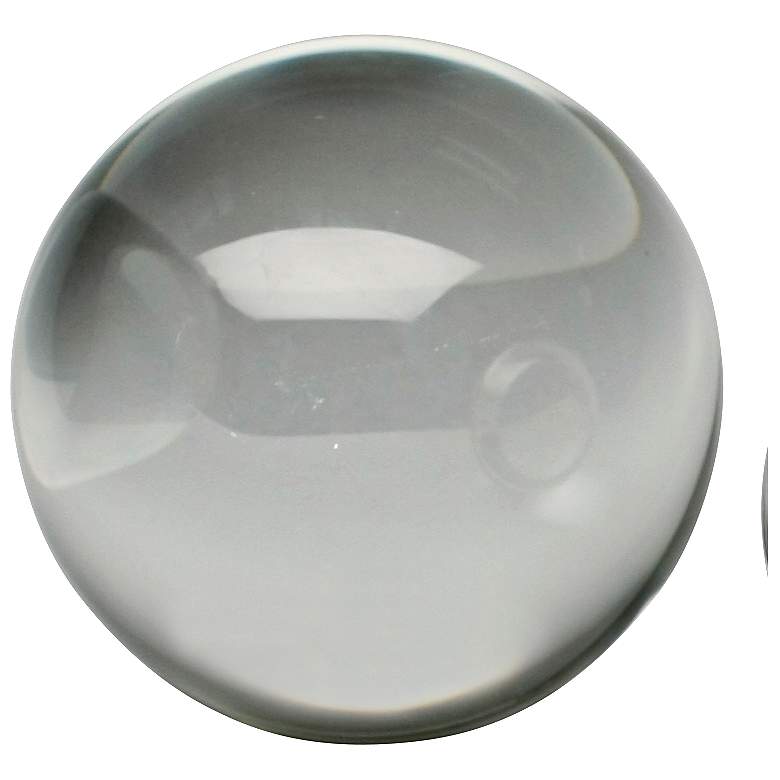 Image 1 Katee 3 inch Round Clear Crystal Decorative Sphere